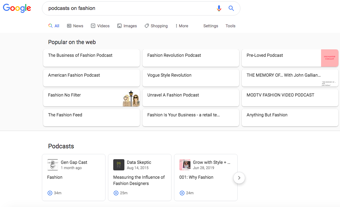 Google Helps you Find and Listen to Podcasts on Search