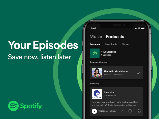 Saving Favorite Podcast Episodes with Spotify